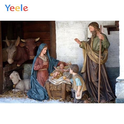 Yeele Christian Jesus Nativity Scene Baby Christmas Photography