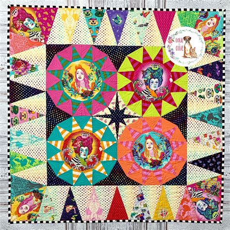 Tula Sunrise Mini Quilt Kit Featuring Tula Pink S Curiouser Fabric Daydreamer Or Nightshade Tula