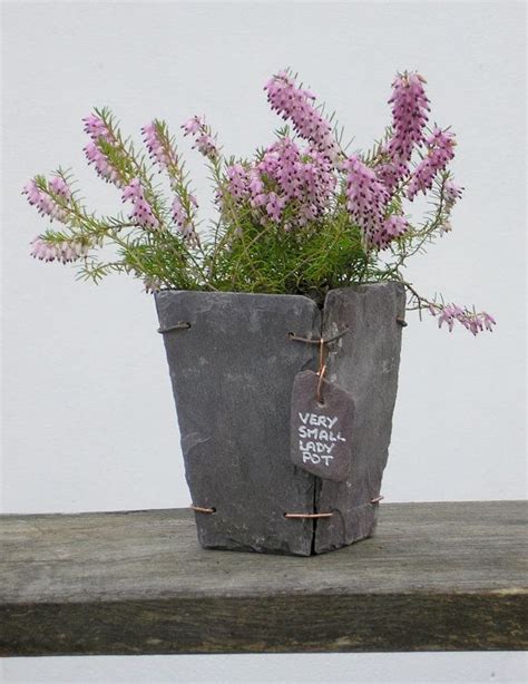 Slate Plant Pot Made From Reclaimed Welsh Slate Very Small Lady Pot