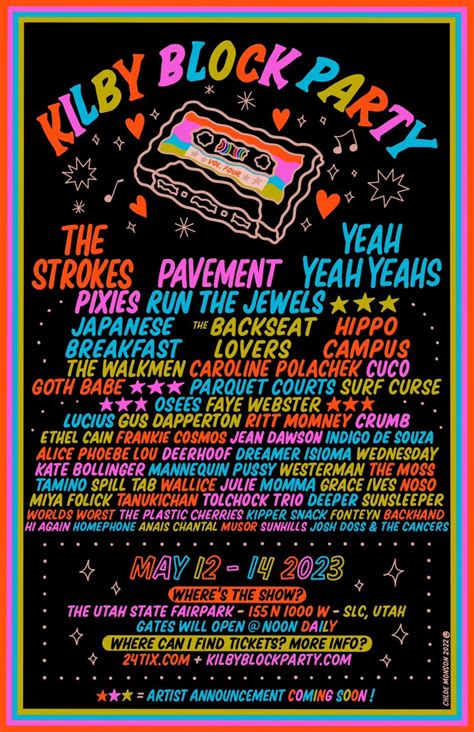 Kilby Block Party Lineup 2023: The Strokes, Pavement, Yeah Yeah Yeahs