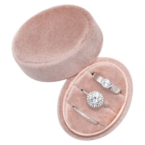 Amazon Beatilog Velvet Oval Ring Box Slots Premium Wedding