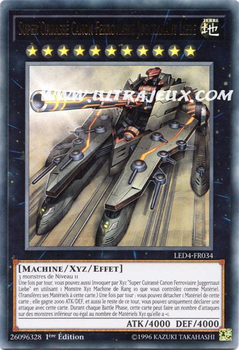 Carte Yu Gi Oh Super Cuirassé Canon Ferroviaire Juggernaut Liebe