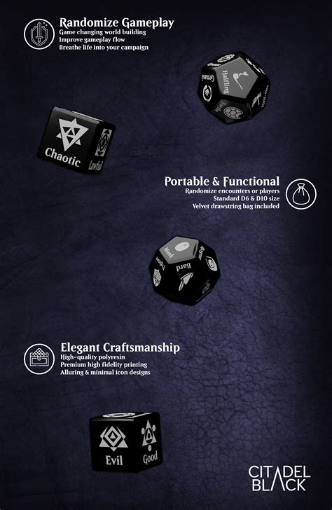 Dandd Randomizer Dice — Citadel Black