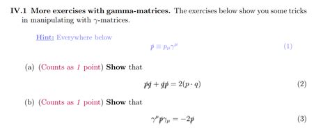 Solved V.1 More exercises with gamma-matrices. The exercises | Chegg.com