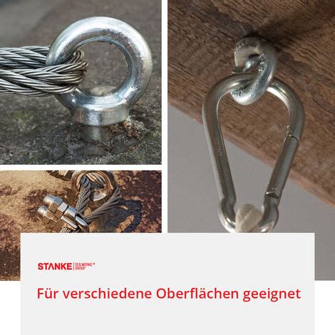 Seilwerk STANKE 5x Ringschrauben M6 Ringschraube 6 mm Ösenschraube verzinkt