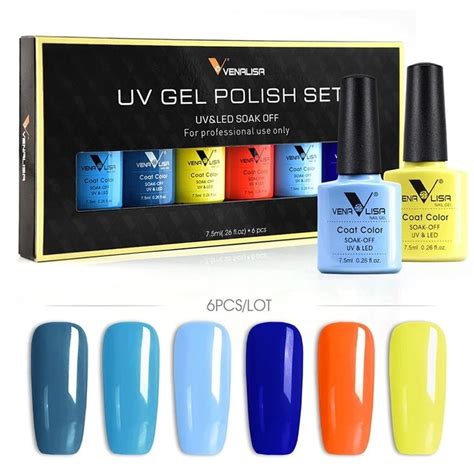 VENALISA Nail Varnish Kit New Arrival 6pcs 7 5ml Soak Off Gel Lacquer