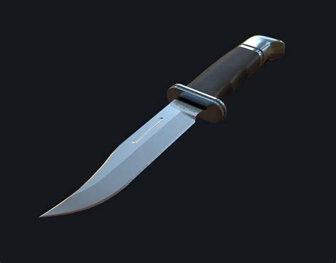 Combat Buck Knife Free Vr Ar Low Poly D Model Cgtrader