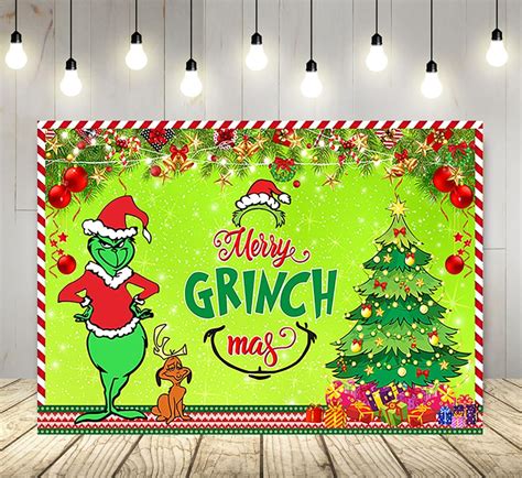 Amazon Green Christmas Backdrop For Party Supplies 5x3ft Grinch