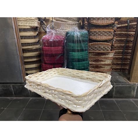 Jual Size S Keranjang Rotan Parcel Kotak Hantaran Rotan Keranjang