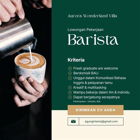 Lowongan Kerja Sebagai Housekeeping Dan Barista Untuk Aurora Wonderland