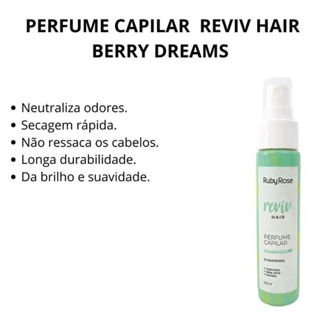 Perfume Capilar Ruby Rose Reviv Hair Berry Dreams 60ml C 3