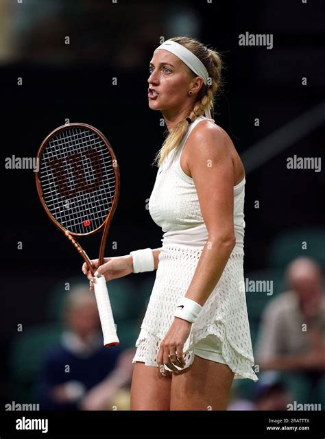 Petra Kvitova Reacts During Her Match Against Jasmine Paolini Not