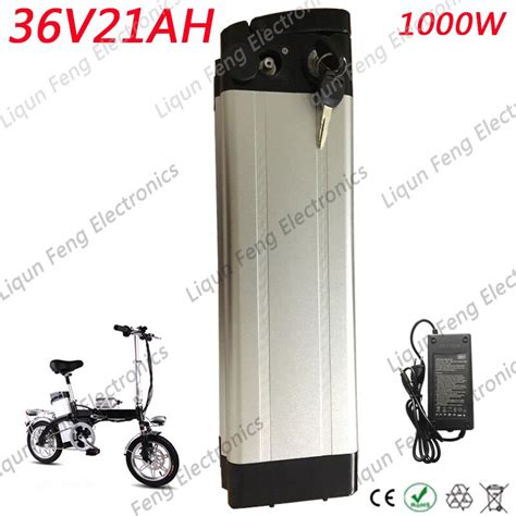 1000w 36v 20ah Silver Fish Battery 36v 20ah Electric Bike Lithium