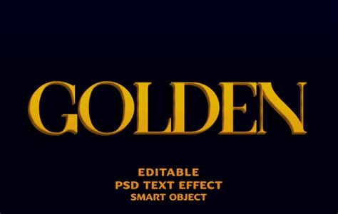 Premium Psd Golden 3d Text Effect Design