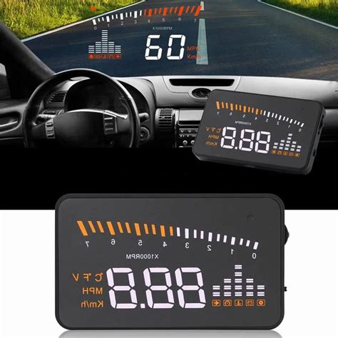 3 Inch X5 OBD Car Head Up Display Auto Speed Monitor GPS HUD Display On