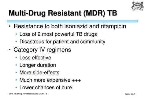 PPT Unit 11 Drug Resistance And MDR TB PowerPoint Presentation Free