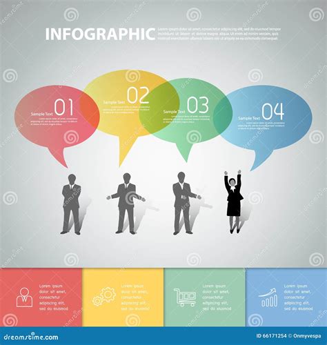 Design Infographic Speech Bubble Can Be Used For Workflow Layout Stock