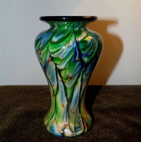 Beautiful 6 Swirl Art Glass Vase By The Glass Faye Epoksi