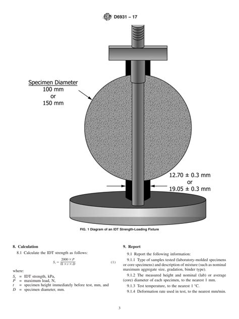 Astm D Standard Test Method For Indirect Tensile Idt