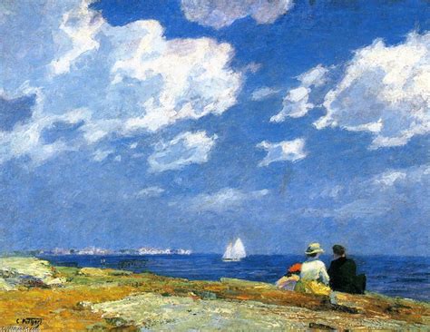 Artwork Replica Along The Shore By Edward Henry Potthast 1857 1927