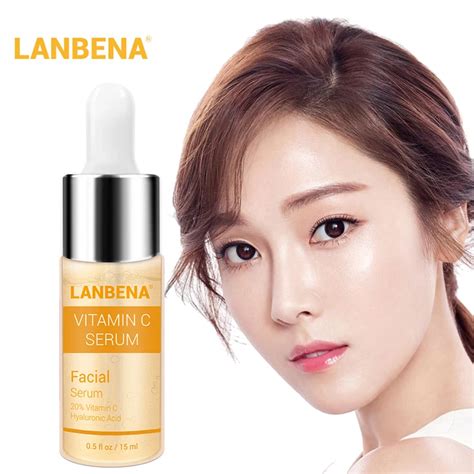 Lanbena Vitamin C Serum Moisturization Essence Liquid Skin Face Whitening Anti Aging Fade Spots