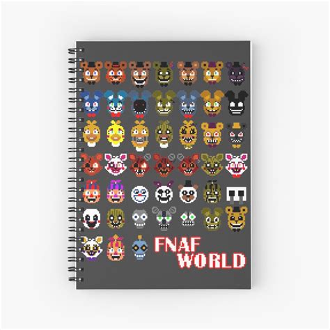 Cuaderno De Espiral Fnaf World De Foryouistellify Redbubble