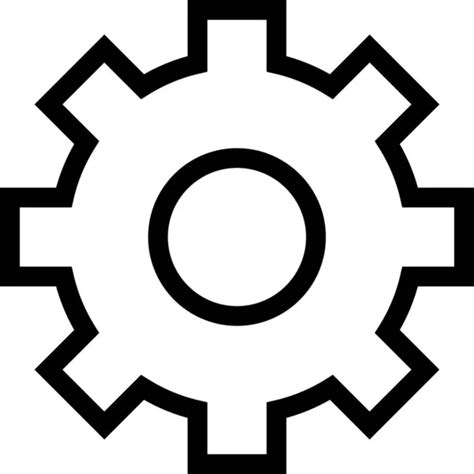 Cogwheel Configuration Gear Icon Solid Style Stock Vector By