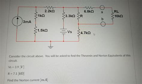 Solved w 2 2ko 1kΩ W 6 8ko a 33 3k62 RL 10kΩ R W b 3mA 1 5kΩ Chegg