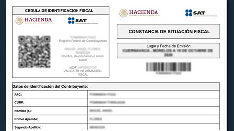 Sat Obtener Constancia De Situación Fiscal N