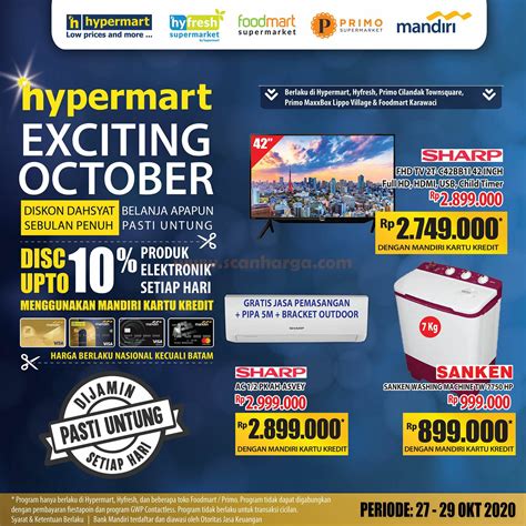 Promo Hypermart Exciting Oktober Diskon 10 Produk Elektronik Dengan