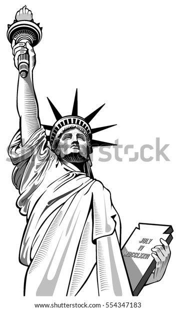 Statue Liberty Nyc Usa Symbol Stock Vector Royalty Free 554347183