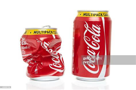 Coca Cola Drinks Can Crushed High Res Stock Photo Getty Images