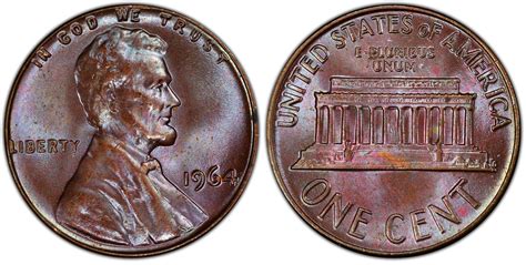 1964 1c Bn Regular Strike Lincoln Cent Modern Pcgs Coinfacts