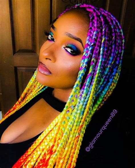 Box Braids With Color 30 Colored Box Braids Styles