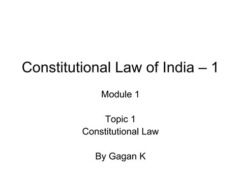 Constitutional Law Ppt