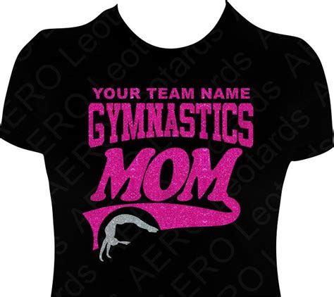 Gymnastics Mom Glitter Gymnast Gymnastic Custom By Aeroleotards