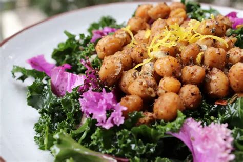 Kale Salad With Roasted Chickpeas Refreshing Recipes Florida