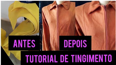 Tutorial De Tingimento Tecido Sint Tico Casaco Youtube