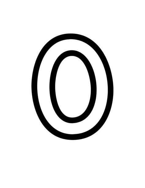 The Letter O Is Shown In Black And White With An Oval At The Bottom