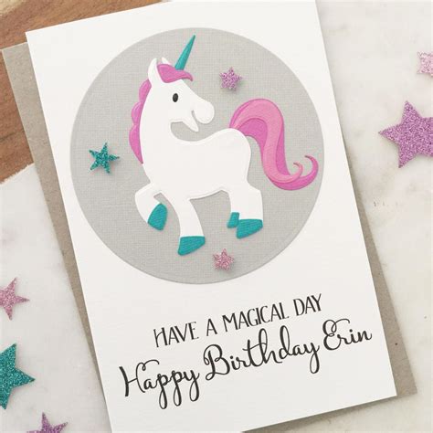 19 Design Birthday Card Handmade Unicorn Unicorn Birthday Cards