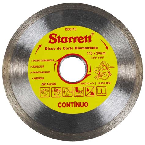 Disco De Corte Diamantado Cont Nuo De X Mm Starrett Ddc