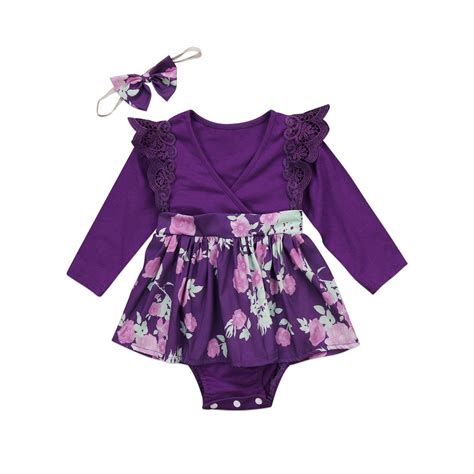 Purple Romper Set With Images Girls Rompers Long Sleeve Outfits