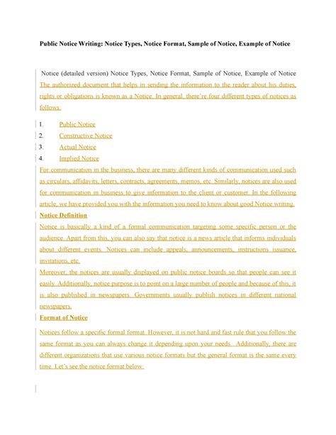 How To Write Notice Writing 9