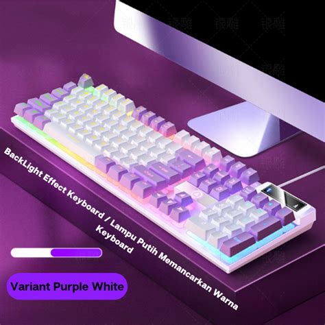 Jual Keyboard Gaming Mechanical Feel Keyboard With Lighting Effect