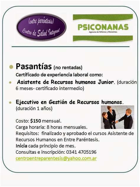 Programa de Pasantías en Gestión de Recursos Humanos En qué consiste