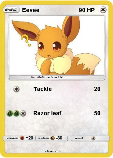 Pokémon Eevee 2081 2081 Tackle My Pokemon Card