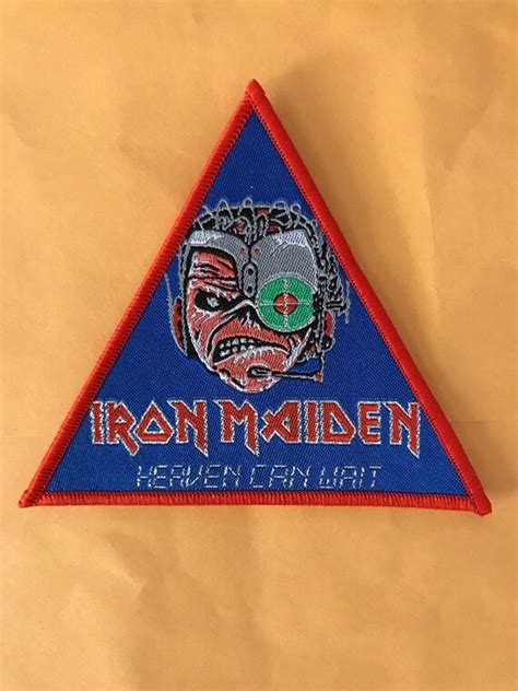 Iron Maiden Heaven Can Wait Triangle Patch EXTREM SELTEN NACH Etsy