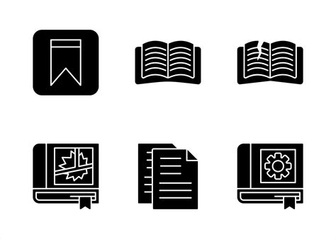 Library Vector Icon Set 17358038 Vector Art at Vecteezy