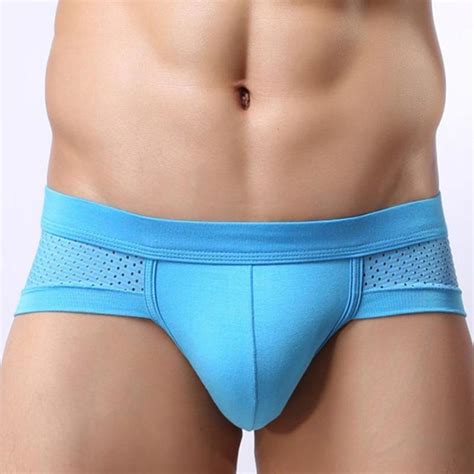 Mens Sexy Underpants DESCRIPTION Briefs Mens Modal Mesh Hole U Convex