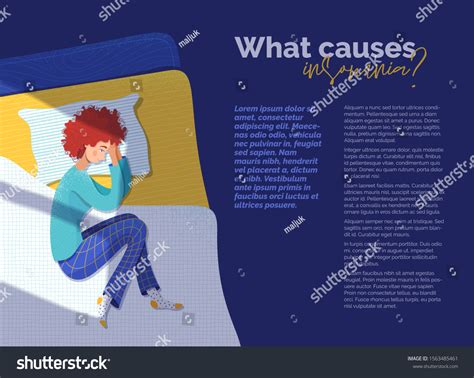 What Causes Insomnia Banner Vector Template Stock Vector (Royalty Free ...